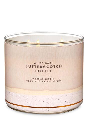 White Barn BUTTERSCOTCH TOFFEE 3 Wicks Candle